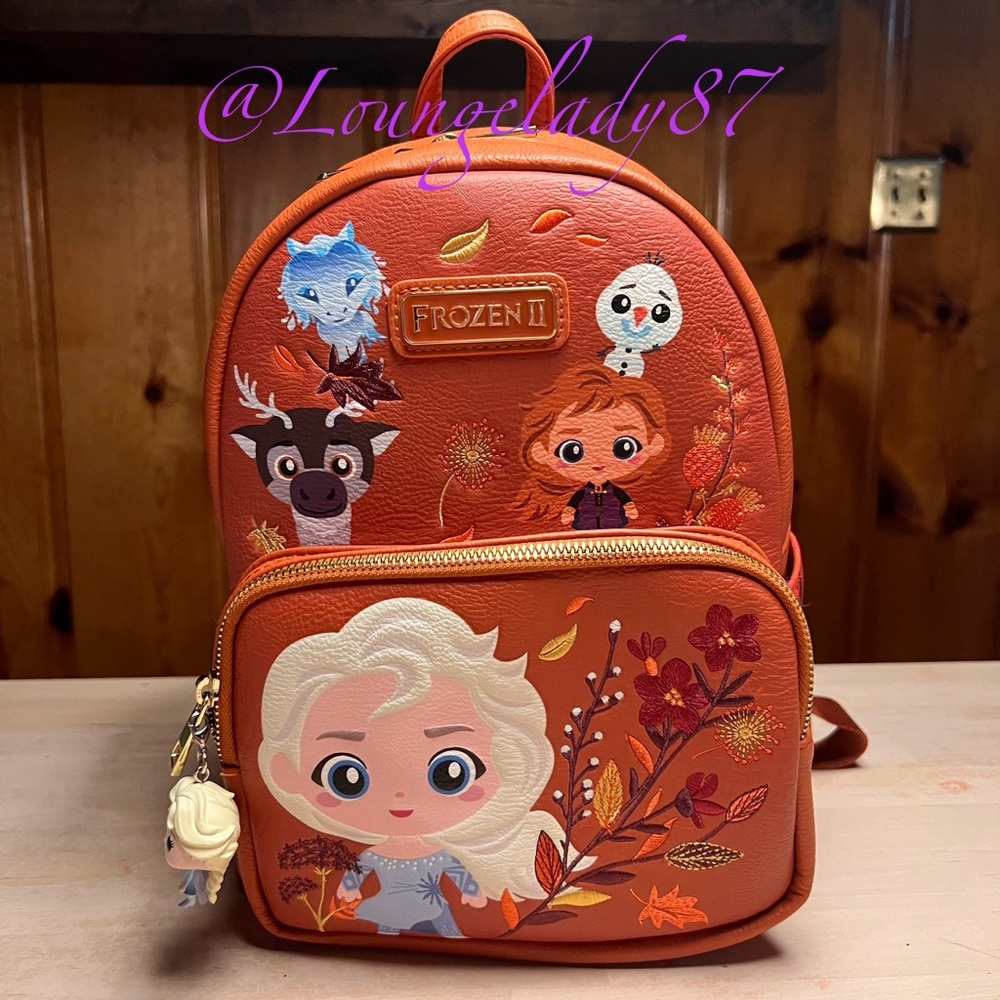 Frozen 2 Floral Mini Backpack EUC and FUNKO Keychain